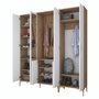 Hanah Home Soporte para el pasillo EA154 - 4498 Nogal y blanco